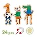 DJECO Crazy Animal Mix & Match Wooden Magnets - Cute Animal Toys for Toddlers - Fun & Creative Activity for Family & Friends - Magnetic Toy for Children 2+ Years Girls & Boys