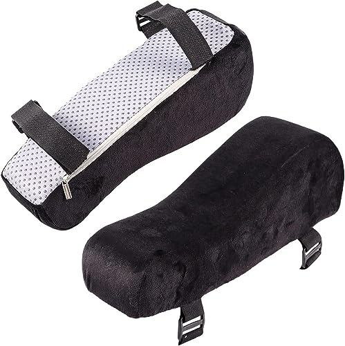 Office Chair Armrest Pads - Desk Chair Elbow Support - Thick Armrest Pads - 2 Pack Memory Foam Chair Arm Cover, Arm Rest Covering Pillow for Gaming or Office Chair