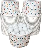 Polka Dot Candy Nut Mini Baking Paper Treat Cups - Multicolor - 48 Pack