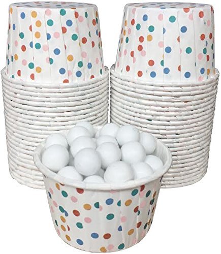Polka Dot Candy Nut Mini Baking Paper Treat Cups - Multicolor - 48 Pack