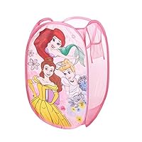 Disney Princess Pop Up Hamper with Durable Handles, 21\"H x 13.5\"W x 13.5\" L