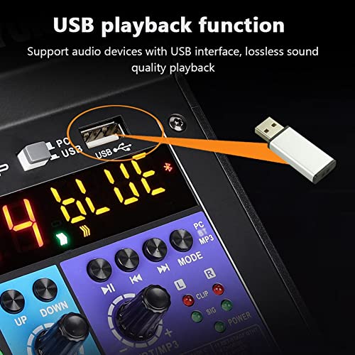 Ficha técnica CVNIMV Consola de Audio Mini mezcladora portátil A6 de 6 Canales con Tarjeta de Sonido grabación por USB Canto transmisión Web Mezclador para Fiestas - Fernando Cortés