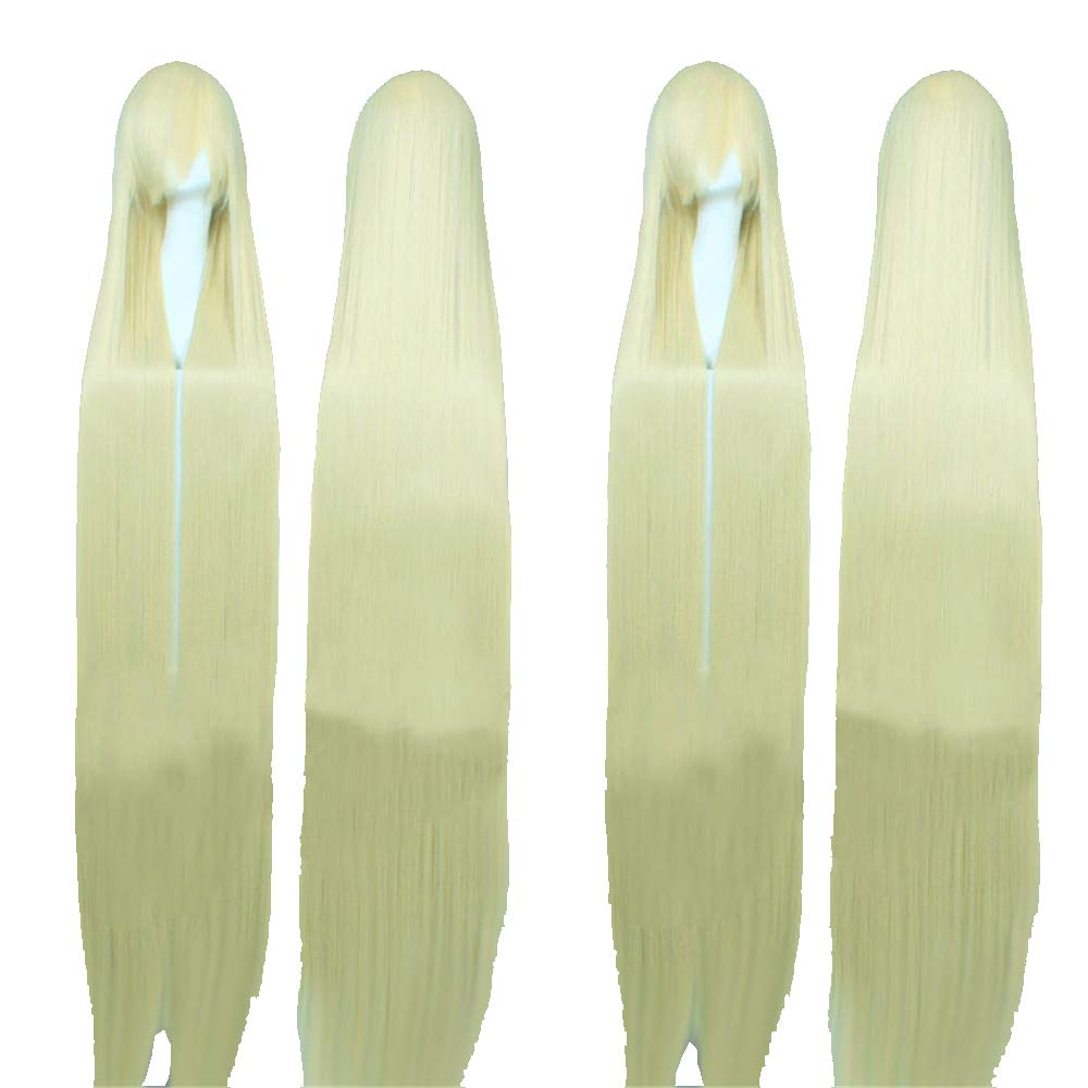 Cos-Animefly 60" 150cm Super Long Straight Wig for Adult Heat Resistant Hair Cosplay Costume Party Wig Hair Extra Long