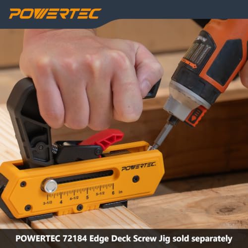 Image of POWERTEC 4 in. T15 Torx Driver Bit (2 Pack) - S2 Alloy Steel Decking Bits with Depth Stop, 1 /4 inch Hex Shank for Drills & Impact Drivers, Compatible with Edge Deck Jigs (72187)