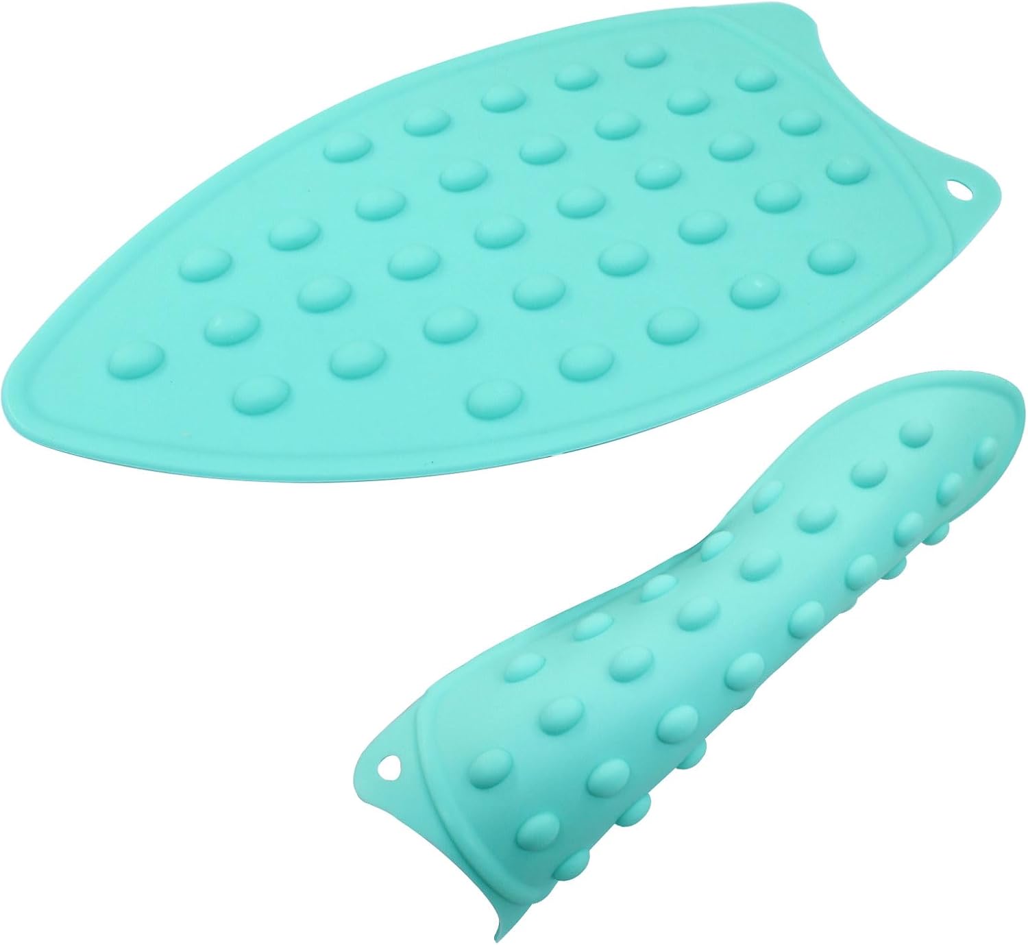 2 Pcs Silicone Iron Rest Pads Mat Iron Hot Heat Resistant Protective Pads for Ironing Board Curling Irons Flat Irons(Green)