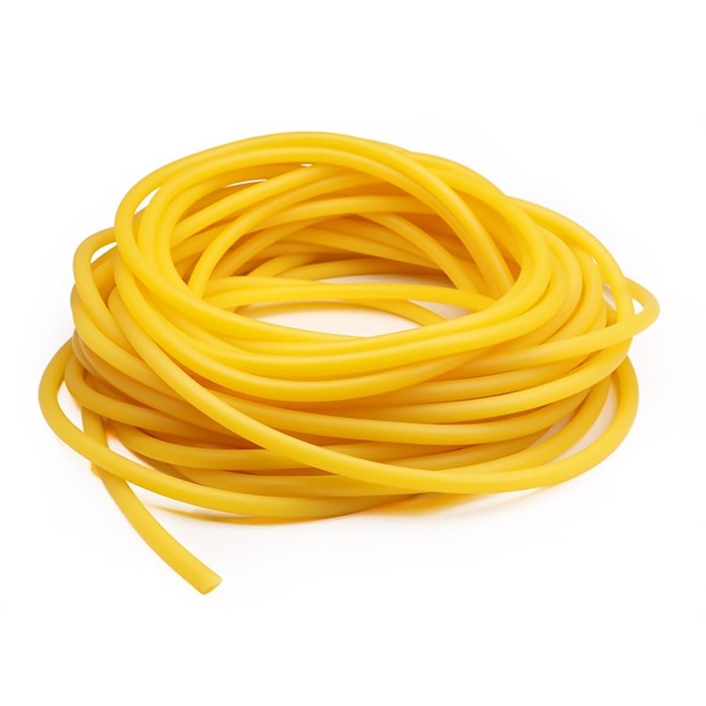 Manguera de látex amarilla de alta presión (1 unidad): resistente a la abrasión, suave y natural, for plomería y uso industrial.(10metersx6mmx10mm)