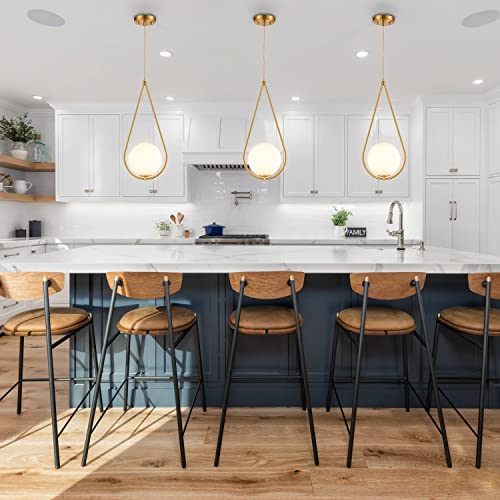Modern Brass Glass Globe Pendant Lights Hanging Lamp Shade Chandelier Art Décor #TOP2