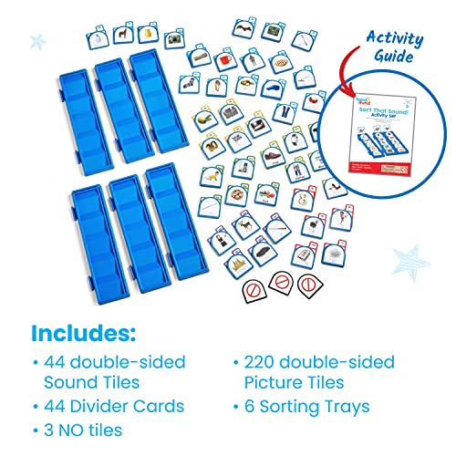 Image of hand2mind Sort that Sound Activity Set, Phonemic Awareness, ESL Teaching Materials, Science of Reading Manipulatives, Letter Sounds for Kindergarten, Speech Therapy Tools, Phonics Flash Cards