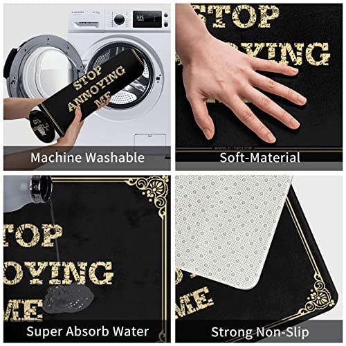 Paillasson pour usage intérieur Stop Annoying Me grand format 65 x 90 cm - 4