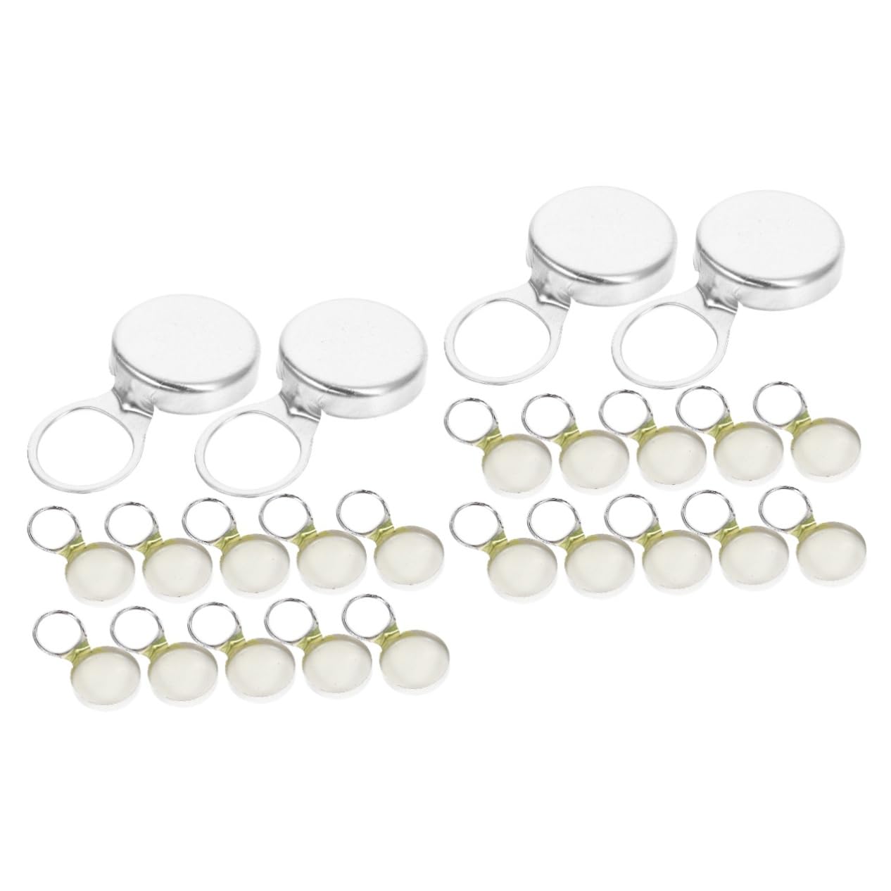 Cabilock 2sets Aluminum Soda Bottle Caps Reusable Sealing Covers for Beer and Soda Bottles Leak Lids for Parties and Daily Use Functional Design for Bars and Restaurants 24pcs*2