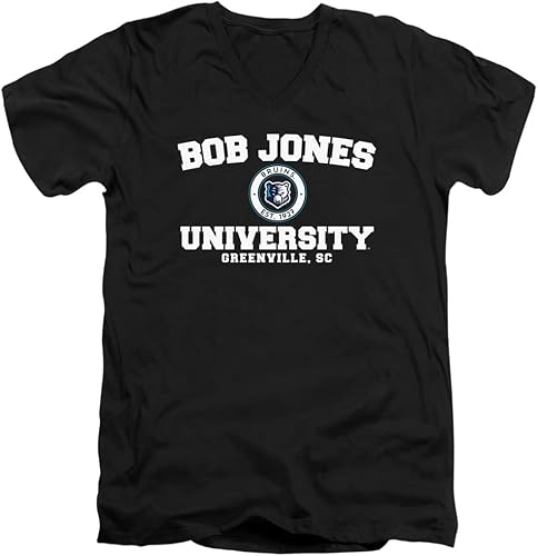 Miniatura 2 de Bob Jones University Official Circle Logo Unisex Adult V-Neck T Shirt