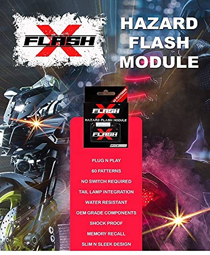 Image of PA Flash X Hazard Module, Blinker /Flasher (60 Pattern) for Bajaj pulsar 150 Plug N Play, Black