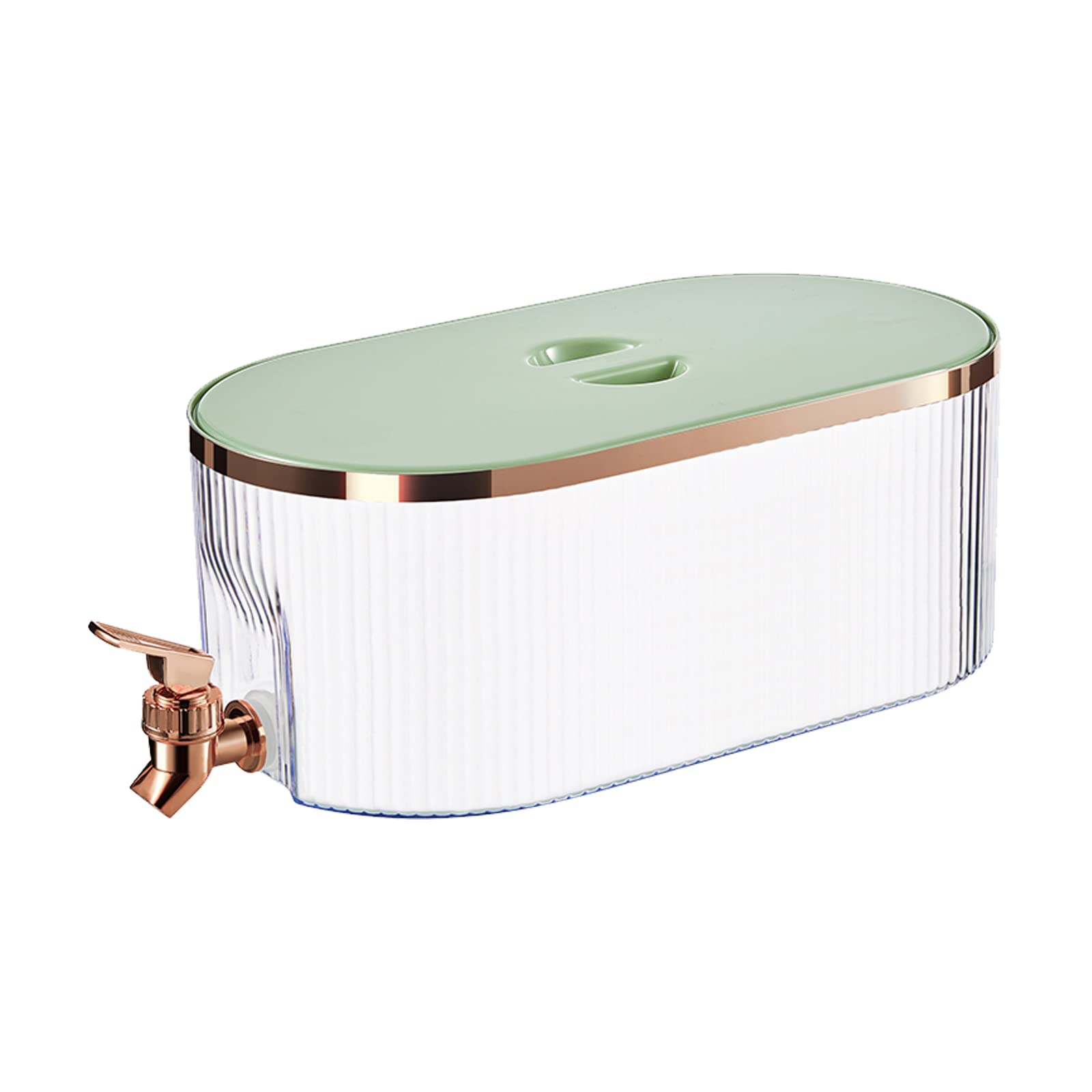 SLDHFE Drink Dispensers For Parties, Fridge Beverage Juice Drink Dispenser With Spigot, Plastic Water Container Despenseror for Milk Lemonade (1.4 Gallon) light green