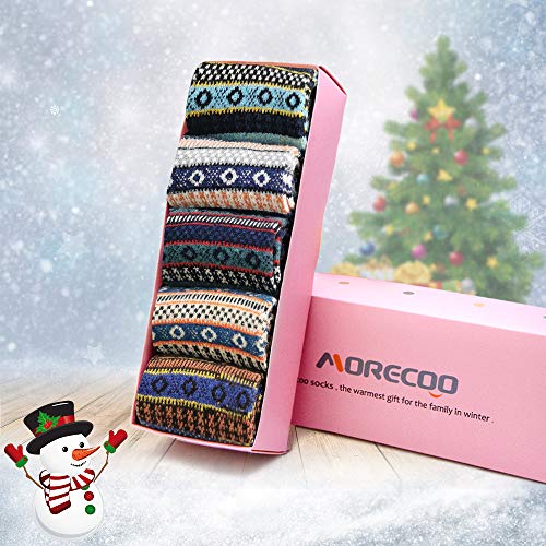 MORECOO Socks for Women 10 Pairs, Womens Winter Socks Warm Wool Thick Soft Sock Christmas Gifts for Women4