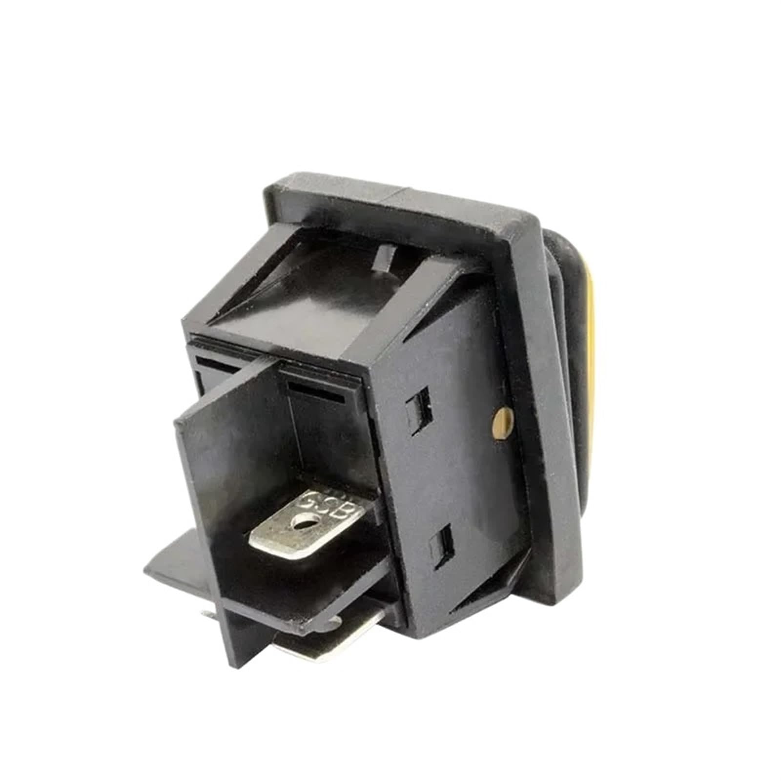 16A 250 VAC KCD4-201 przełącznik kołyskowy 12V 220V Czerwony Zielony Niebieski Żółty Podświetlane Światło DPST 4-pinowy włącznik (czarny bez diody LED, 220 V)