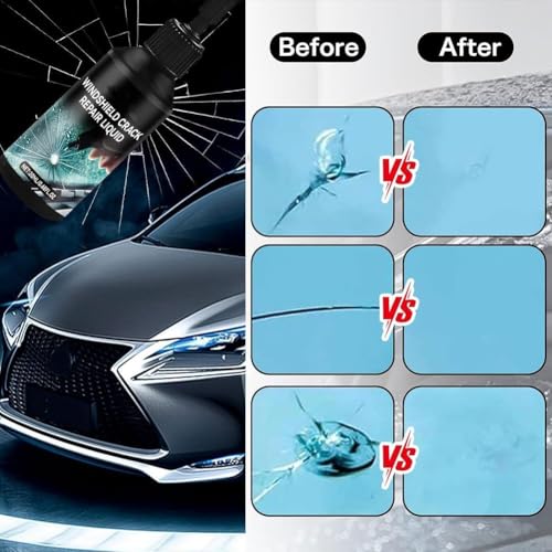 Image of SEAHELTON Car Windshield Crack Repair Kit, Glass Repair Liquid for Cracks for Fix Auto Windshield Glass Cracks, Car WindowGlass Repair Tool Set for Quick and Easy Auto Scratch Fix