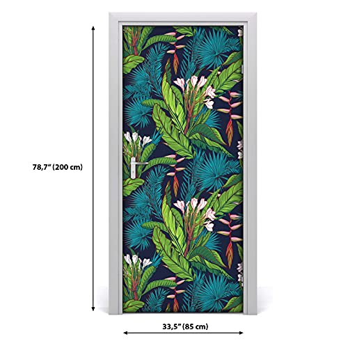 Vinilo para puerta de selva Coloray 85x200 cm autoadhesivo y lavable 3