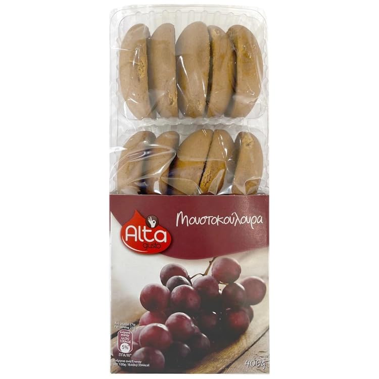 Koulourakia Greek Must Cookies – Traditional HandmadeMoustokouloura, Authentic Recipe, Sweet Bakery Treats (Fasting-Friendly-Nistisimo) 400g (14.10 oz) Pack of 4