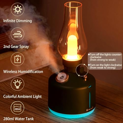 Lampe à kérosène avec humidificateur à intensité variable chic - 3