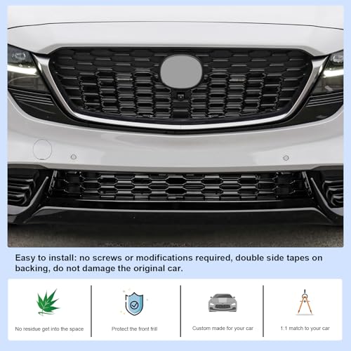 Image of CDEFG 4Pcs for 2026 Mazda CX-5 Front Grill Mesh Inserts Trims Front Grille | for 2026 Mazda CX5 (S /Select /Preferred /Premium /Premium Plus) Car Exterior Accessories Grill Guard Bottom Grill & Upper Grill
