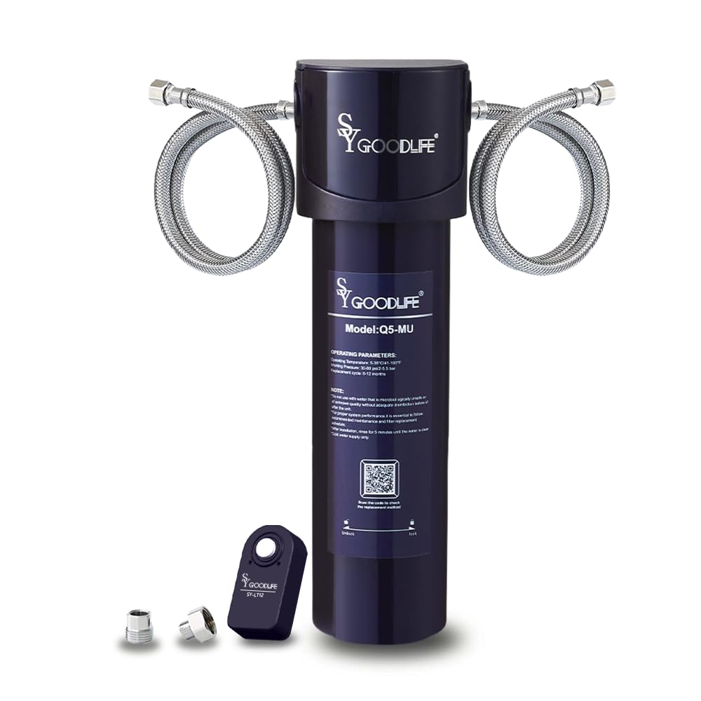 Q5-MU 0.01 micron Under Sink Water filter system connects directly to the faucet and effectively reduces contaminants, impurities & odors,scale and improves taste,with Free Timer