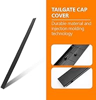 Vista 5 de G-PLUS Protector de tapa de moldura para puerta trasera compatible con Toyota Tundra 2014-2018, cubierta superior de alerón negro, 63.18 pulgadas