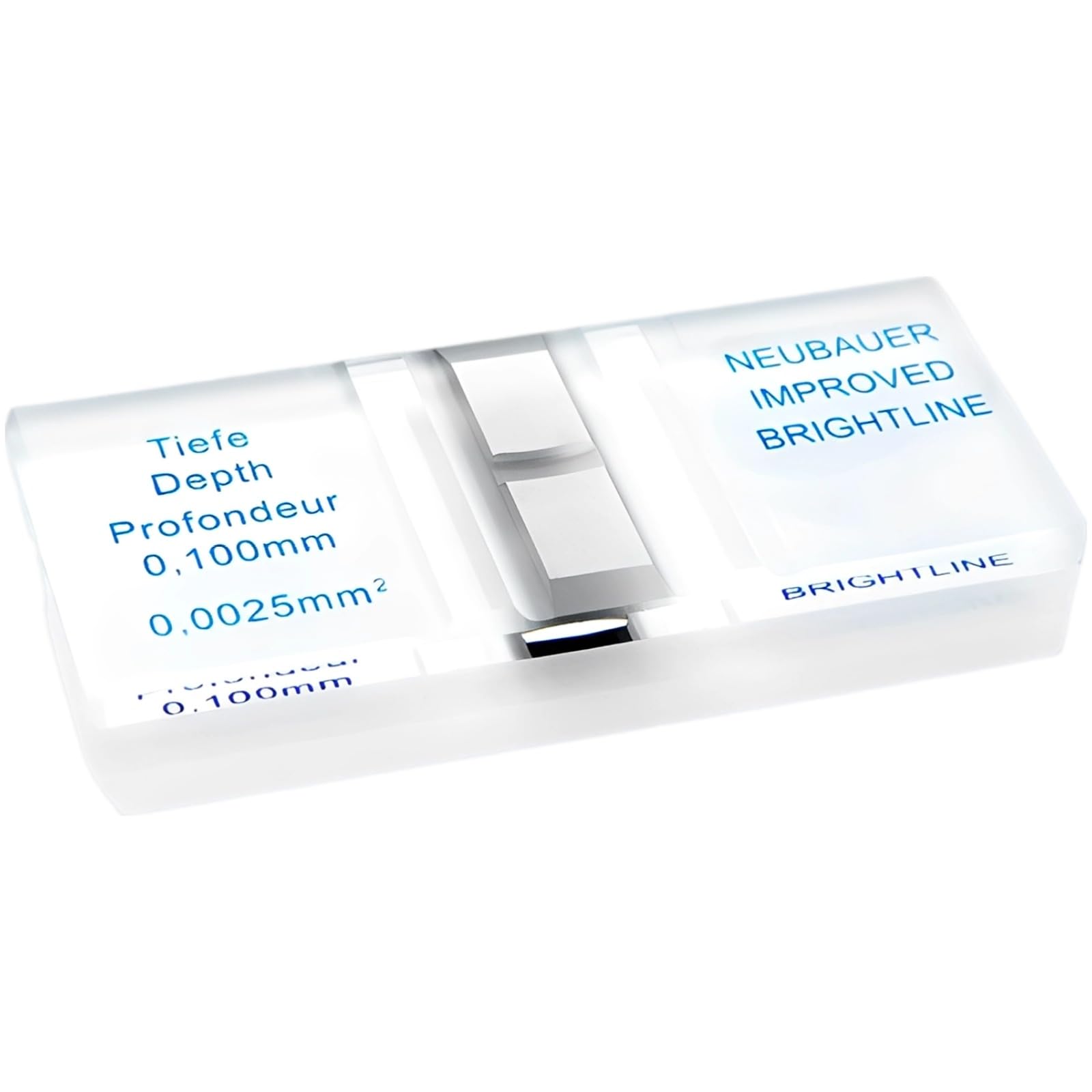 Hemocytometer, verbesserte Ausführung, 0,0025 mm² Fläche, Bright-Line-Gitter, verchromt, für präzise Zellzählung im Labor und in der Forschung, klare Ablesung, für exakte Ergebnisse