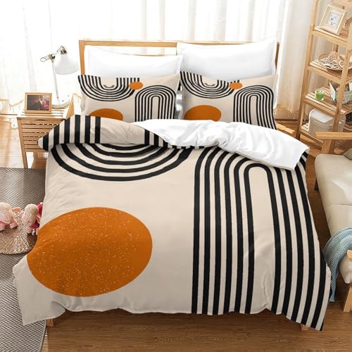 Parure de lit microfibre 3D géométrique super king 260x220 cm - 3