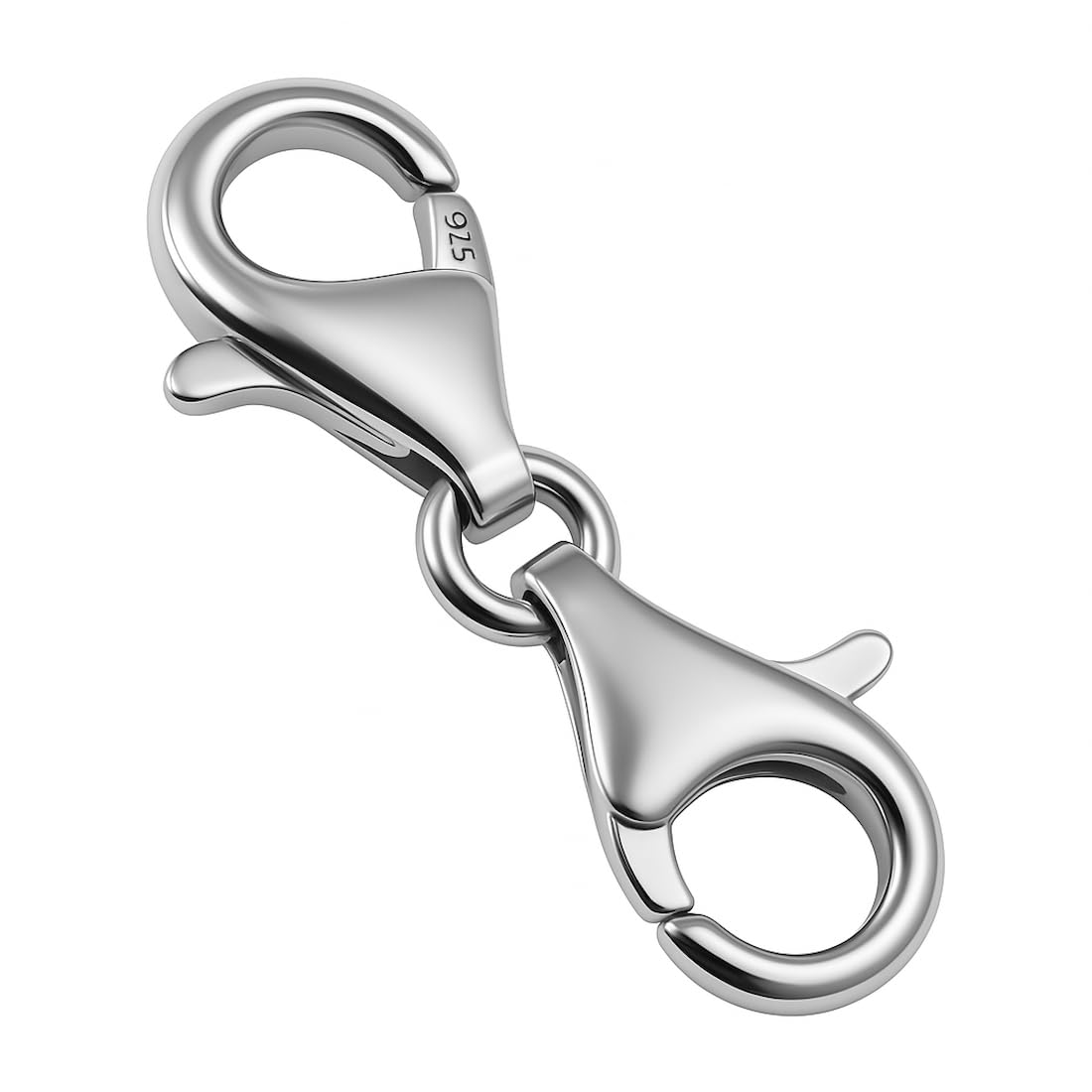 2st Hartvormig Magnetische Sluitingen, Zilver en Goud Dubbele Armband Karabijnsluiting Legering Sieraden Kettingverlenger Kettingsluitingen voor Het Maken van Sieraden Doe-het-Zelf Accessoires