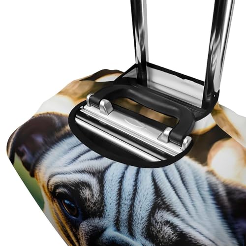Housse de bagage bulldogs anglais elastique pour eviter les rayures de valise en soute - 5