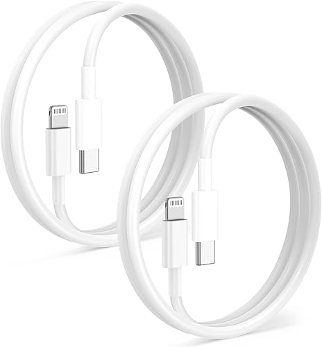 para iPhone 14 USBC a cable Lightning de 1 m [Certificado Apple MFi] Cargador de iPhone, paquete de 2 cables Lightning, cables de carga rápida de