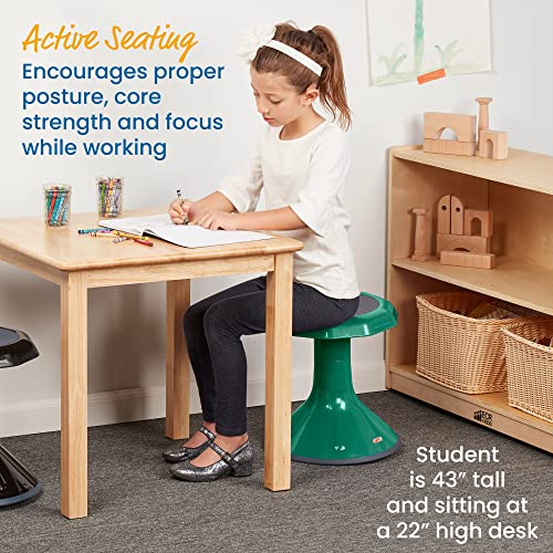 Image of ECR4Kids ACE Active Core Engagement Wobble Stool, 15-Inch Seat Height, Flexible Seating, Green