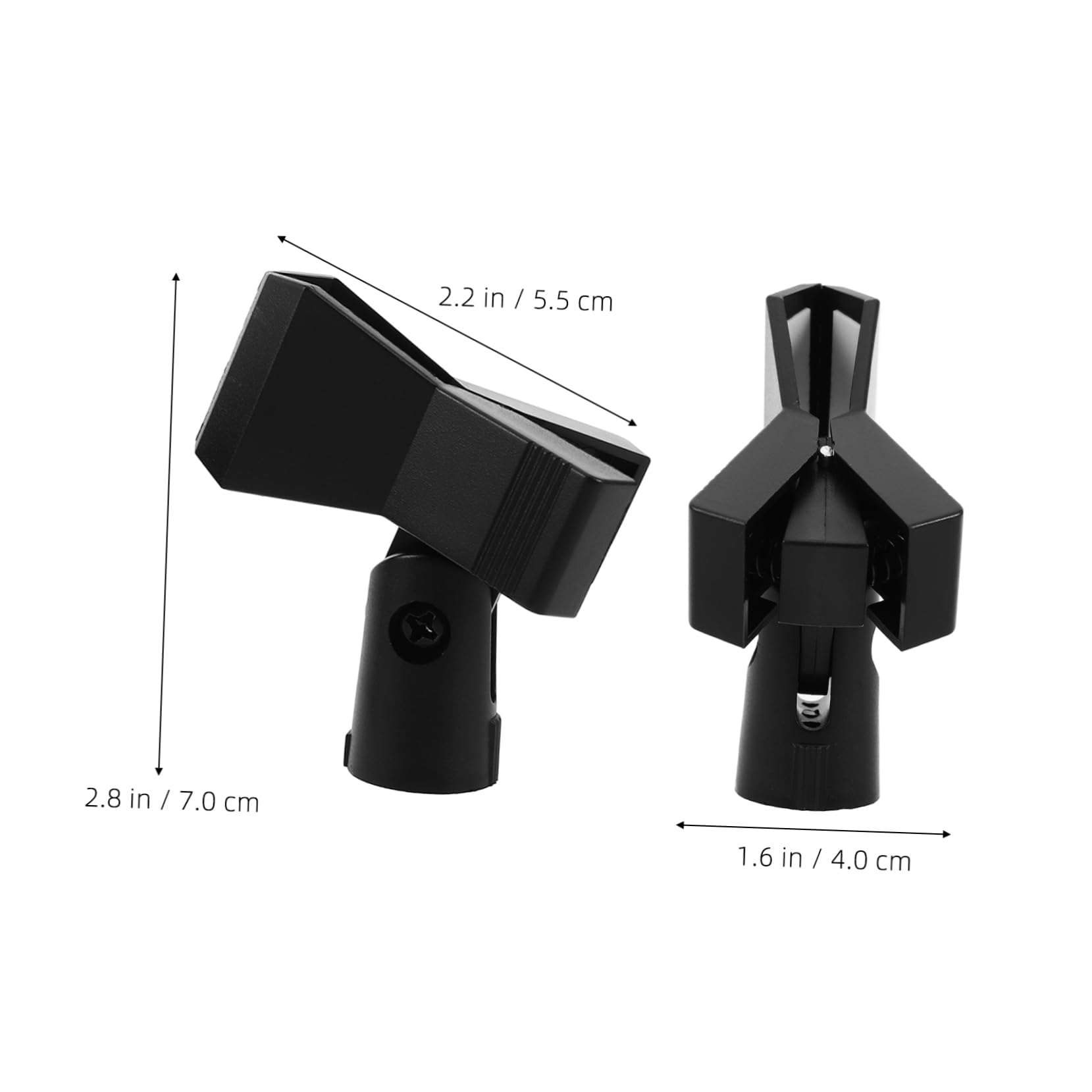 Toddmomy 2 Pack Universal Clip for Stand Mic Holder Adjustable Clamp Desk Clip Metal Screw Adapter