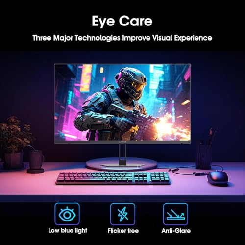 Amzfast 24 Inch Gaming Monitor 200Hz FHD 1080p Computer Monitor, 1ms Adaptive Sync, 3000:1, 129% sRGB, HDR Display, Eye Care, VESA 75x75, Metal Stand, HDMI 2.0 | DP 1.4, AMZG24X1 by Amzfast - Image 5