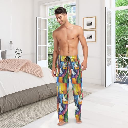 JSTEL Pajama Pants for Men,S-2XL Pj Pants Sleepwear Bottoms with Pockets2