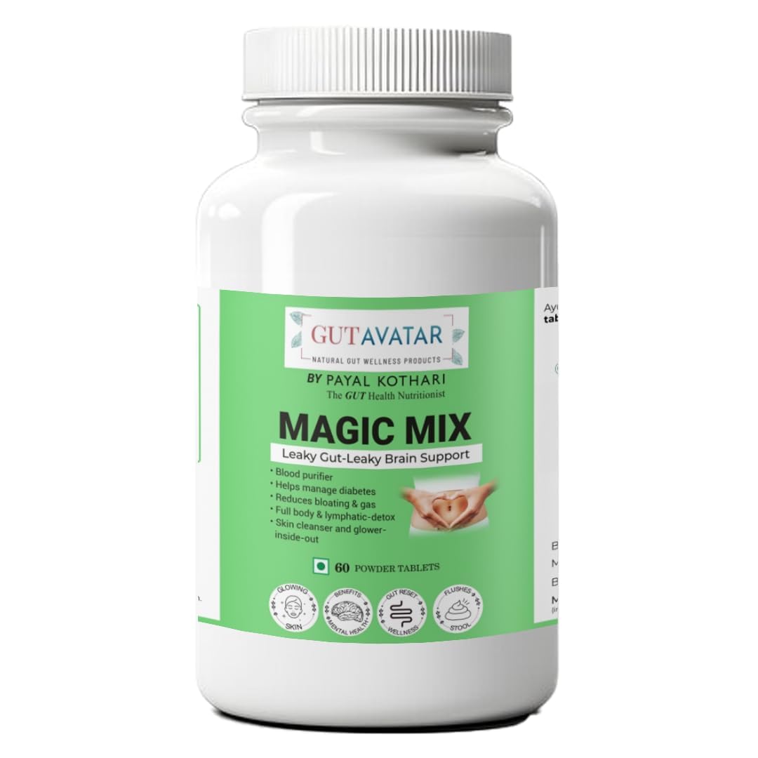 GUTAVATAR Magic Mix- 60 Tablets, Probiotics for Gut Health, Fiber Supplement, Stomach Cleanser, Gut Health Supplements. Formulated by Payal Kothari, Nutrition Transformation Expert (B0CK4C9CVD) Amazon Price History, Amazon Price Tracker