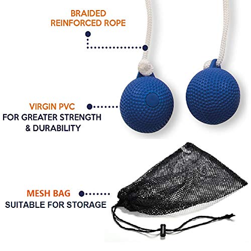 Win SPORTS Ladder Toss Bolo Replacement Set with Carring Case,Made from Hard Golf Balls (6 Pack) - for Outdoor Ladderball Toss and Golf Balls