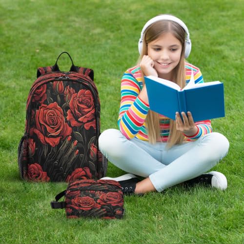 Sac d'école léger durable roses cool pack sac à déjeuner sans fuite