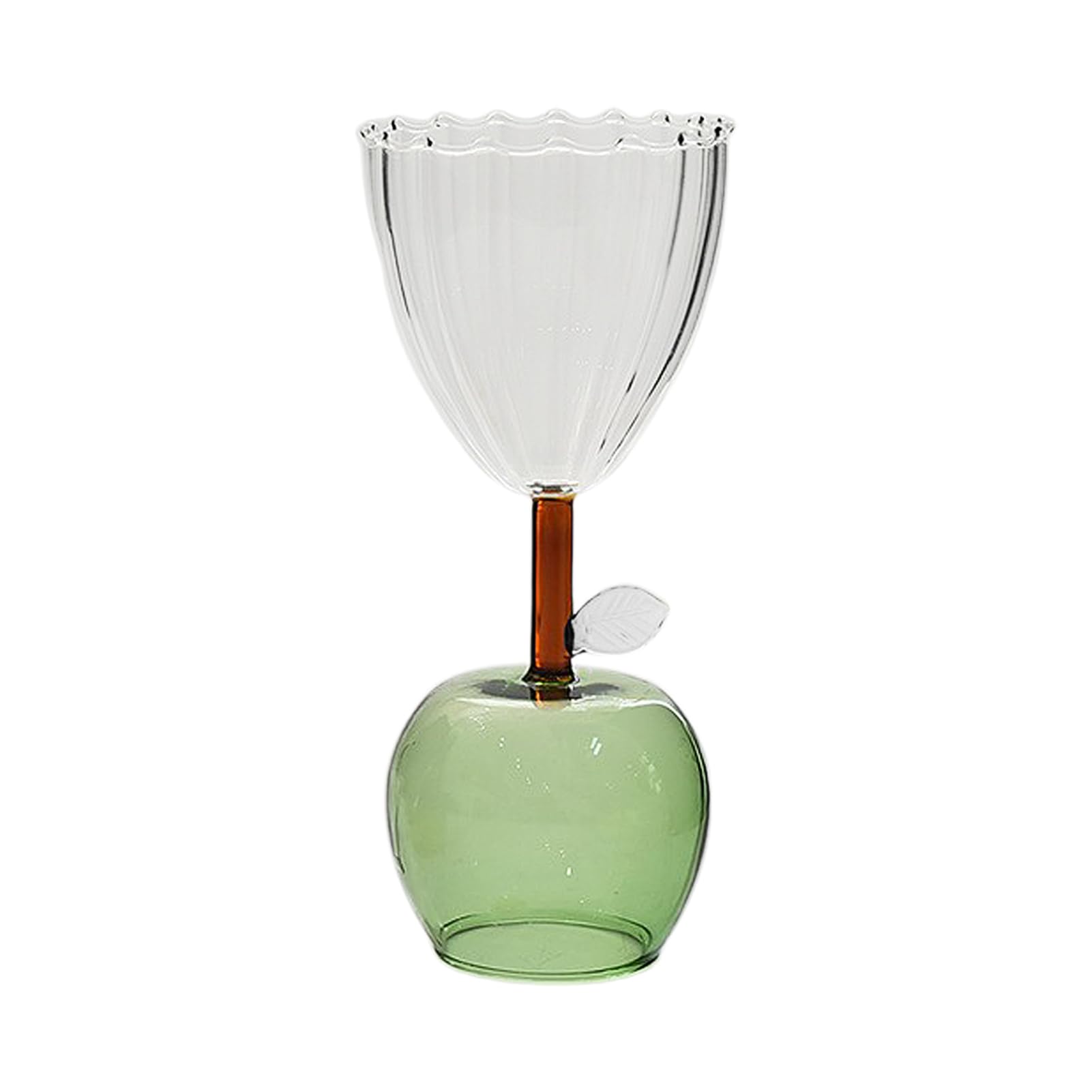 Cocktailgläser, Blumenförmige Martini Gläser Champagnerkelche mit Fruchtförmigem Boden (Apfel)
