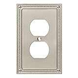Franklin Brass W35059-SN-C Classic Beaded Single Duplex Wall Plate/Switch Plate/Cover, Satin Nickel