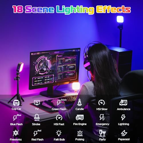 image for ULANZI U60 RGB Video Lights Black LED Camera Light 360° Full Color Po