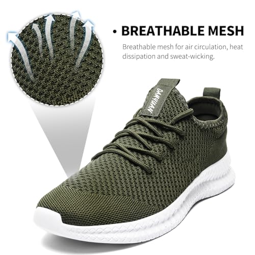 Image of Men's Walking Running Shoes Slip On Sneakers Non Slip Athletic Sports Tennis Fitness Casual Workout Gym Shoes Lightweight Trainers Fashion Soft Comfortable Shoe