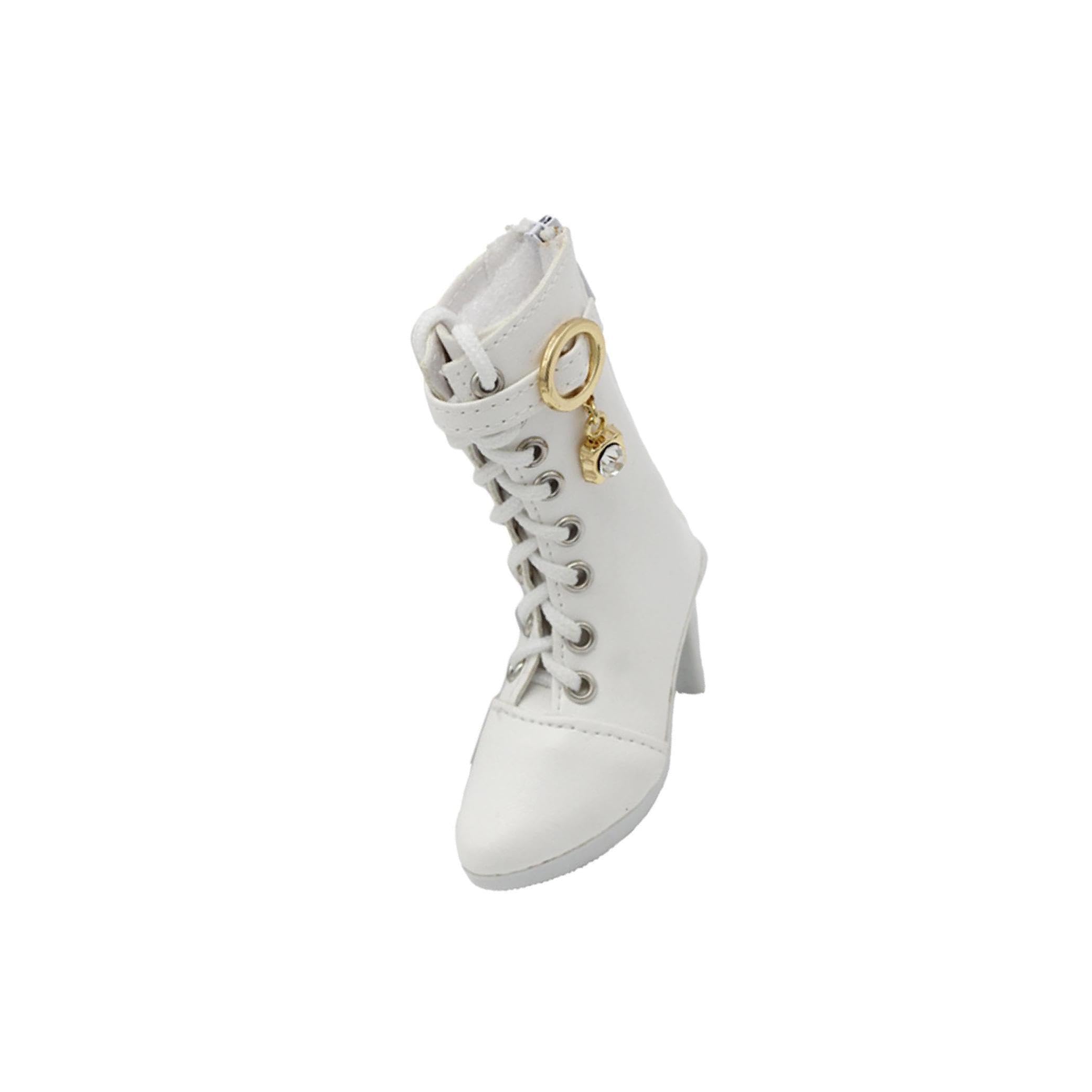 wueiooskj Stylish High Heeled Shoes Fashion Outfits for 1/3 Doll 60cm Doll 24inch Accessories Heels , White , 7.5 x 3 x 7.5cm