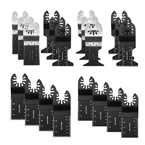 20 piezas de madera bimetlica multiherramienta oscilante hojas de sierra de liberacin rpida, cuchillas de herramientas oscilantes aptas para fein multimaster dewal porter