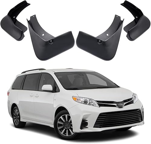 Guardabarros de coche guardabarros para guardabarros de coche compatible con Toyota Sienna 2018 2019 2020