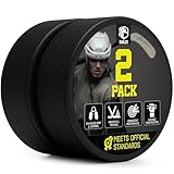 EAGLES Ice Hockey Pucks | High Grade Pucks Official Regulation Weight & Size for Practice & Classic Training - 6 oz Diameter 3' Thickness 1' Black Hockey Puck | Roller Hockey 2 Pack