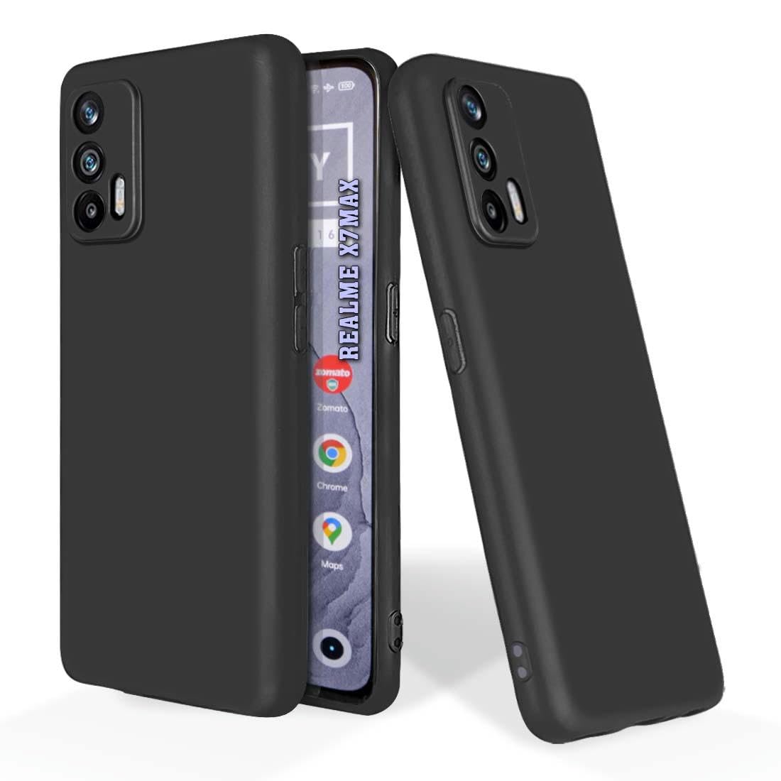 PrintWhiz Soft Silicone Mobile Back Cover Compatible with Realme X7 Max, Realme GT 5G | Shockproof Protective Case/Cover with Full Edge Protection (Plain Black)($BL-REA-X7MAX-000) (B0CSSZ6DSN) Amazon Price History, Amazon Price Tracker