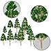 LUEYAO Mini Model Miniature Trees Mixed Train Scenery Architecture Fake Trees for DIY Crafts Building Model Scenery Landscape Green 1.2-3.9 inch 20 PCS (White Trunk)