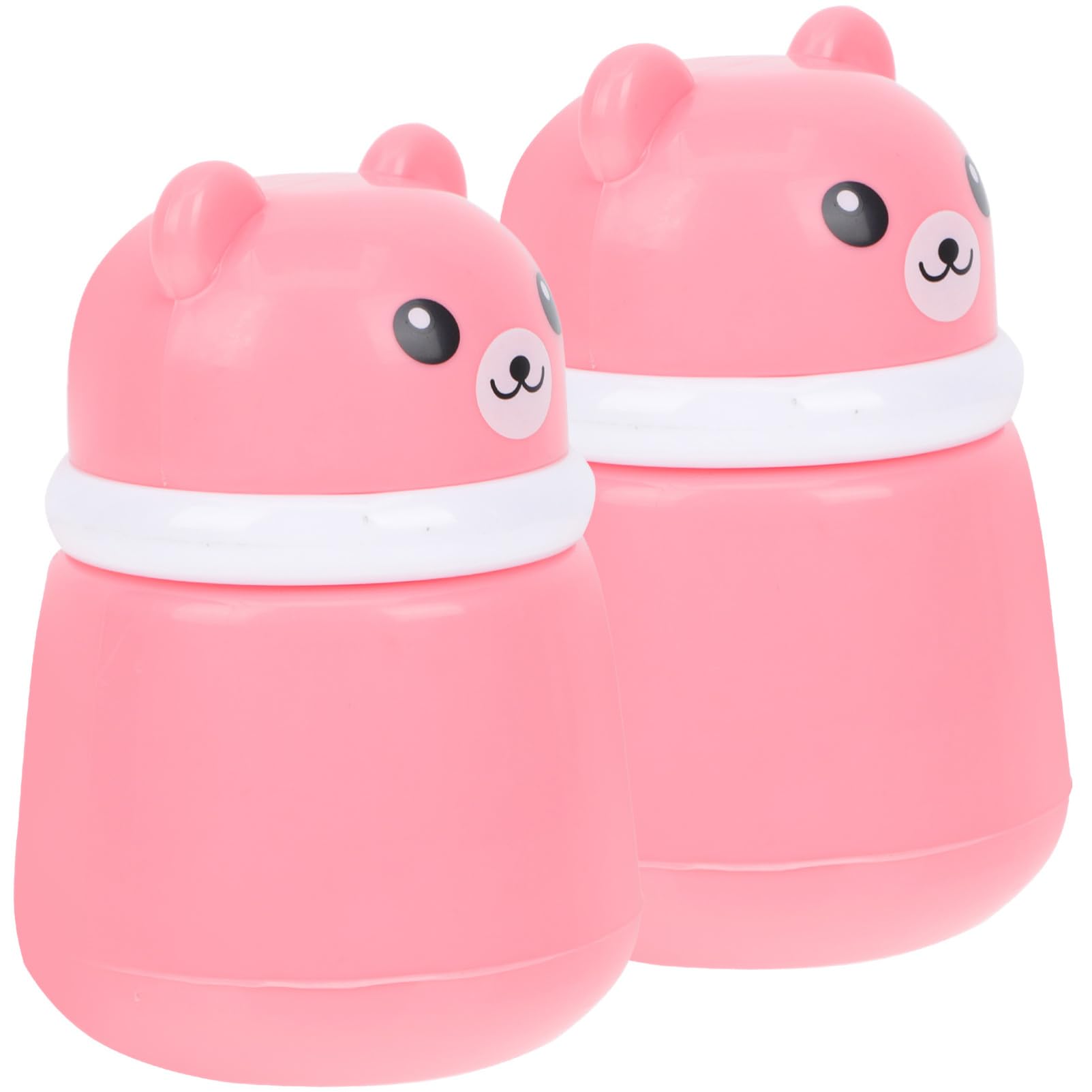 NULYLU Cute Powder Dispenser for Baby 2 Pack Travel Makeup Powder Jar Loose Powder Bottle Puff Container Case