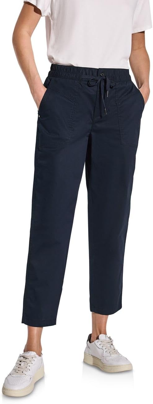 Casual fit 3/4-broek voor dames in Blauw - YULIUS Casual fit 3/4-broek voor dames in Blauw - YULIUS